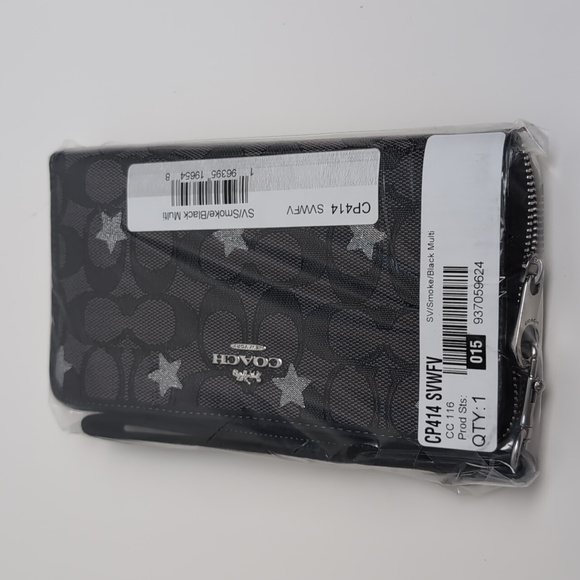 Coach CP414 Dempsey Large Phone Wallet In Signature Jacquard With Star Embroider - Picture 2 of 16